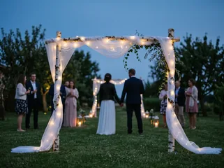 Traubogen aus Birke bei einer Hochzeit